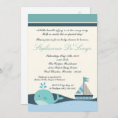 {TBA} 5x7 Nautical Boat Baby shower Uitnodiging (Voorkant / Achterkant)
