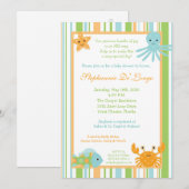 {TBA} 5x7 Ocean Zee Life Baby shower Uitnodiging (Voorkant / Achterkant)