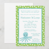 {TBA} 5x7 Ocean Zee Octopus Baby shower Uitnodigin Kaart (Voorkant / Achterkant)