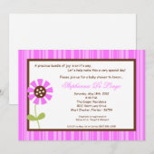 {TBA} 5x7 Spring Flower Baby shower Invitation Kaart (Voorkant / Achterkant)