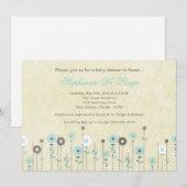 {TBA} 5x7 Spring Flower Baby shower Invitation Kaart (Voorkant / Achterkant)