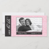 {TBA} 8x4" Barok Roze Save the Date Aankondiging (Voorkant)