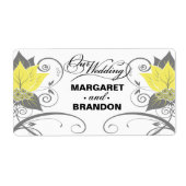 ::TBA:: Abraxas Abstract Bloemengeel Wijnlabel Etiket (Voorkant)