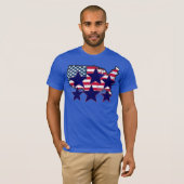 TBA AWARD winnaar Amerikaanse kaart Vlag met sterr T-shirt (Voorkant volledig)