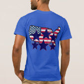 TBA AWARD winnaar Amerikaanse kaart Vlag met sterr T-shirt (Achterkant)