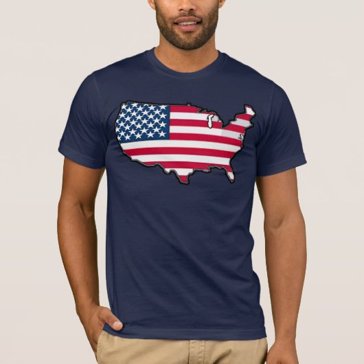 TBA AWARD WINNER American Map Flag T-shirt (Voorkant)