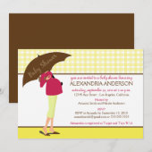 {TBA} Baby shower van de mammie van de Umbrella no Kaart (Voorkant / Achterkant)