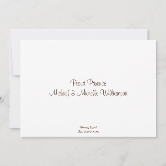 {TBA} Bruin Groene Triplets Geboorteaankondigingen Aankondiging (Achterkant)