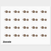 {TBA} Bruine olifanten Stickers (Vel)