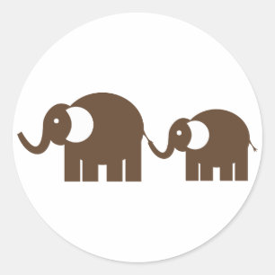 {TBA} Bruine olifanten Stickers