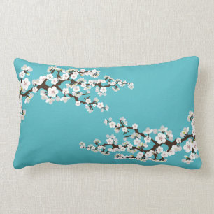 {TBA} Cherry Blossom Sakura Sierkussen (aqua) Kussen