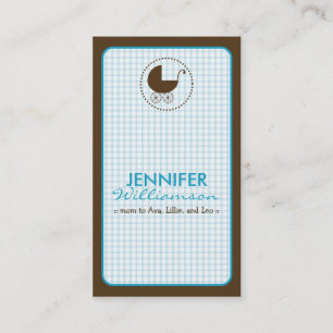 {TBA} Chocolate Carriage Mam Calling Card: aqua Contactkaartje
