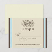 {TBA} Eenvoudig Elegant 4.25x5.5"Reactiekaart RSVP Kaartje (Voorkant / Achterkant)