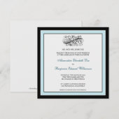 {TBA} Eenvoudig Elegant Wedding Invite (zwart/blau Kaart (Voorkant / Achterkant)