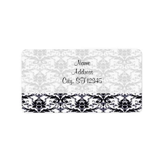 -TBA- Elegant Damask Etiket (Voorkant)