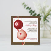 {TBA} Festive Holiday Party nodigt (bruin) uit Kaart (Staand voorkant)