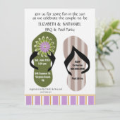 (TBA)Flippin Out Couples Wedding Shower Pool Party Kaart (Staand voorkant)