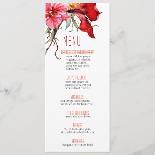 ::TBA: Flora Botanica Flowers Wedding Menu (Voorkant)
