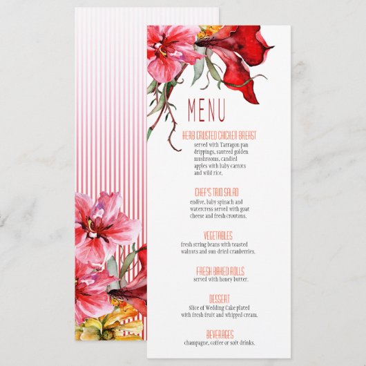 ::TBA: Flora Botanica Flowers Wedding Menu (Voorkant / Achterkant)