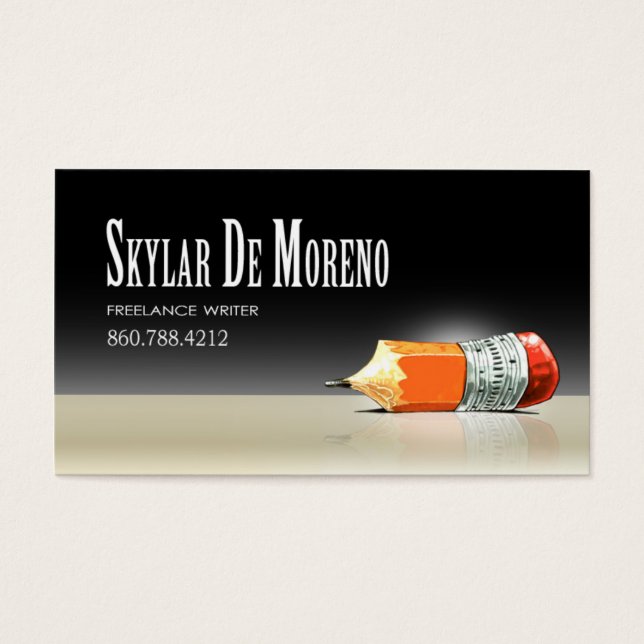 TBA Freelance Writer Editor 5 Stijlvol Visitekaartje (Voorkant)