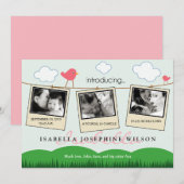 {TBA} Geboorteaankondiging aan waslijn Aankondiging (Voorkant / Achterkant)