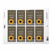 (TBA) Gerbera Daisy & Chevron Wine Labels (Full Sheet)