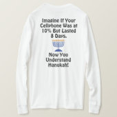 TBA Hanukah mobiele telefoon T-shirt (Design achterkant)