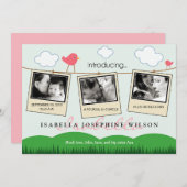 {TBA} Kledinglijn Geboorteaankondiging Aankondiging (Voorkant / Achterkant)