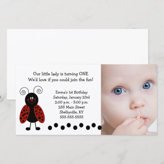 {TBA} Kleine Lieveheersbeestje Foto Verjaardag / G (Voorkant / Achterkant)