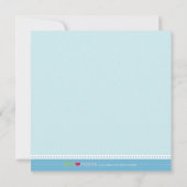 {TBA} Kostbare Gingham (blauw) Geboorteaankondigin Aankondiging (Achterkant)