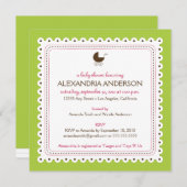 {TBA} Limoen Uitnodiging van het Eigen Baby shower (Voorkant / Achterkant)