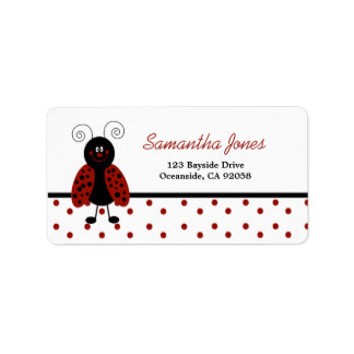 {TBA} LoveBug Black Dot Address Label