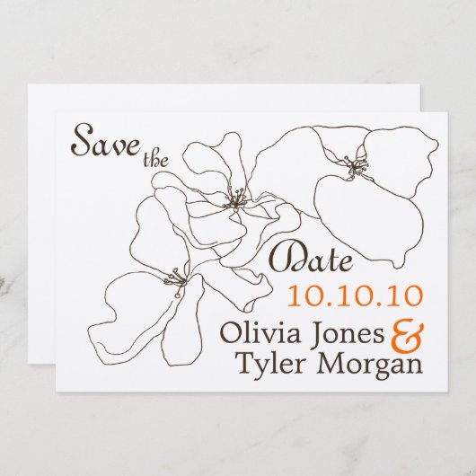 {TBA} Modern Klassiek sparen de Datum Save The Date (Voorkant / Achterkant)