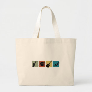 TBA Musical Instrument collage Grote Tote Bag