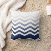 ::TBA: Ombre Chevron Style! marineblauw Kussen (Deken)