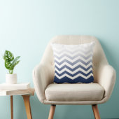 ::TBA: Ombre Chevron Style! marineblauw Kussen (Stoel)