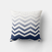::TBA: Ombre Chevron Style! marineblauw Kussen (Achterkant)