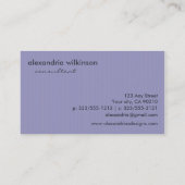 {TBA} Periwinkle Monogram Envelope Visitekaartjes (Achterkant)