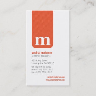 {TBA} Simple Monogram Designer Visitekaartje