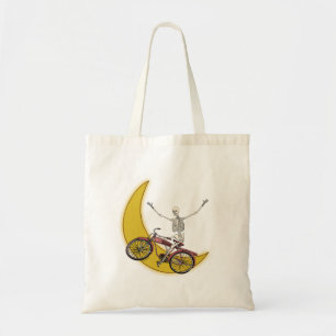 TBA Skeleton Riding Bike Tote Bag