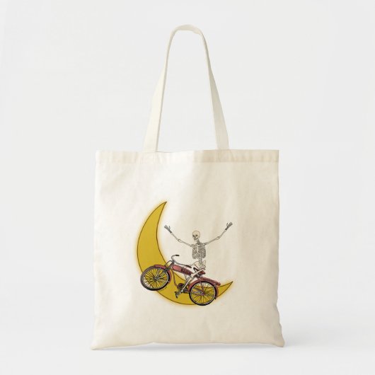 TBA Skeleton Riding Bike Tote Bag (Voorkant)