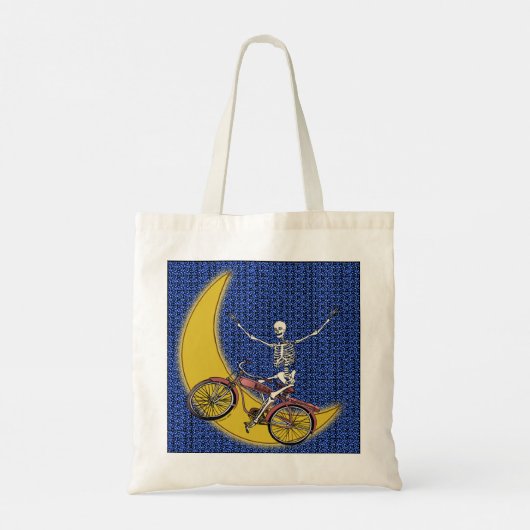TBA Skeleton Riding Bike Tote Bag (Achterkant)