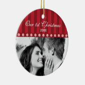 {TBA} Snoep & Stripes Ons eerste kerst Ornament (Rechts)