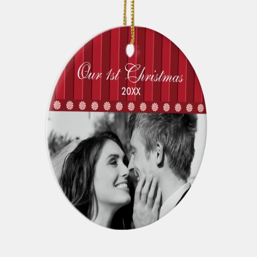 {TBA} Snoep & Stripes Ons eerste kerst Ornament (Rechts)