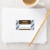 {TBA} Snowflake Ribbon Holiday Gift Label (marine) (Insitu)