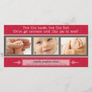 {TBA} Tiny Hands, Tiny Feet Birth kondiging Aankondiging