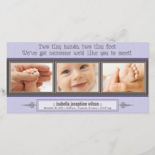 {TBA} Tiny Hands, Tiny Feet Geboorteaankondiging Aankondiging