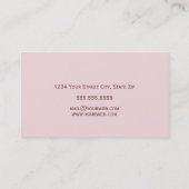 (TBA) (Top10)Roze Visitekaartje met strepen vogels (Achterkant)