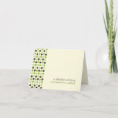 {TBA} Trendy Polka Dots Bedankt Kaart (appel) (Voorkant)