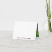 {TBA} Trendy Stippen Bedankkaart (appel) (Achterkant)